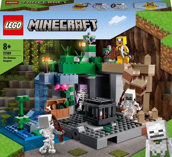 LEGO Minecraft De skeletkerker Speelgoed Halloween Set met Grot, Mobs en Figuren - 21189
