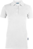 Women's 'Luxury Stretch' Polo met korte mouwen White - 3XL