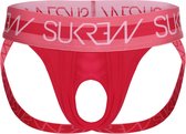 Sukrew U-Style Jockstrap Deep Coral - Taille M - Sous-vêtements sexy pour hommes - Jockstrap ouvert sur le devant