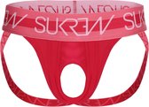 Sukrew U-Style Jockstrap Deep Coral - Maat M - Sexy Heren Ondergoed - Jockstrap met open voorkant