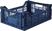 AyKasa Folding Crate Midi Box - Navy