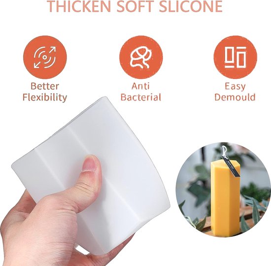 Rackbone kaarsvormen om te gieten, Kerstmis stompkaars, aroma, gips, zeepvormen, DIY-gereedschap, handgemaakt handwerk, pot, handwerk, vormen, doos voor het maken van kaarsen (04
