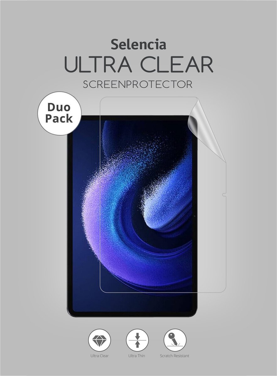 Selencia Screenprotector Geschikt voor Xiaomi Pad 6 / Pad 6 Pro - Selencia Duo Pack Ultra Clear Screenprotector tablet