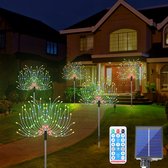 480 LED Solar Tuinlamp met grondspies 80CM – 4 stuks – Tuinverlichting op zonne-energie buiten – Led buitenverlichting met afstandsbediening - Tuinsteker - voor Buiten, Tuin, Gazon, Decoratieve Verlichting in de Achtertuin