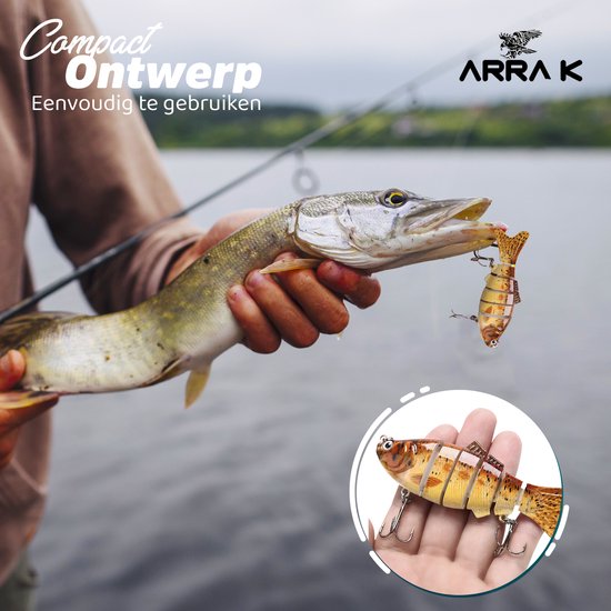 Arra Kids - Realistische kunstaas - hardbait set van 5 stuks - Lure - Roofvissen - lokaas - kunstaas van Arra Kids — afbeelding 3