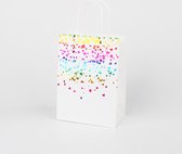 Sacs en papier - 5 pièces - Rainbow Hartjes - Hand Out Bags - Rose Gold - Goud - Fête - Wedding - Chique - Gift Bags - Gift Bags - Children's Party - Gift Bag - Gift Bags - Hand Out Bags - Luxe Gift Bags - Gift - Bag Avec poignée