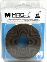 Bande magnétique autocollante MAG-it® | Bande magnétique - Magnétisation la plus forte - Couche adhésive Premium Tesa - 19 mm de large et 2,5 m de long