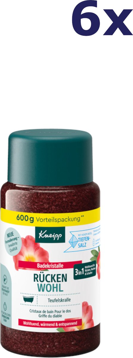 Goedkoopste 6x Kneipp badzout 600g Rückenwohl