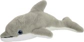 Inware pluche dolfijn knuffeldier - grijs/wit - zwemmend - 32 cm - Dieren knuffels