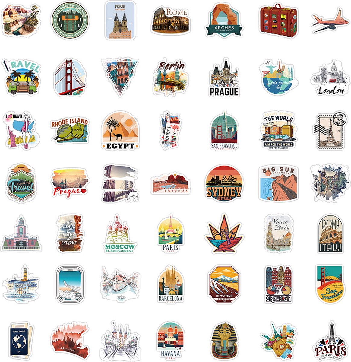 Icône D'autocollants Sur Le Thème Du Paysage | Vecteur Premium Généré à Base D’IA