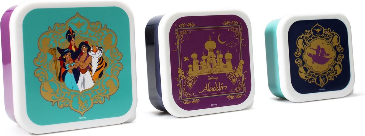 Disney - Set van drie Aladdin snackboxen