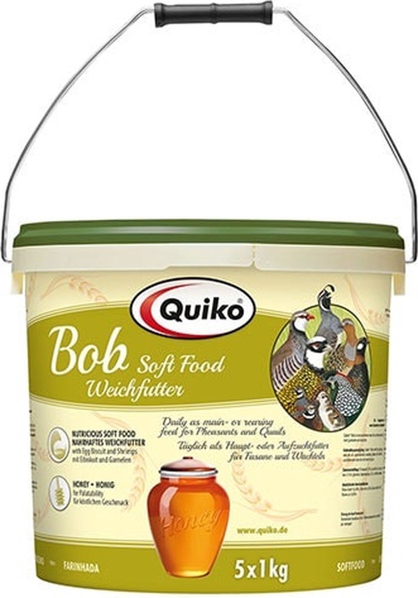 Quiko Bob zachtvoer voor fazanten en kwartels 5 kilo - Kip - Supplementen - Eivoer voor vogels - Versnaperingen