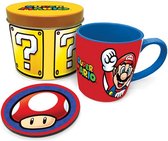 Nintendo - Super Mario - Coffret cadeau (Let's go) : Mug et dessous de verre