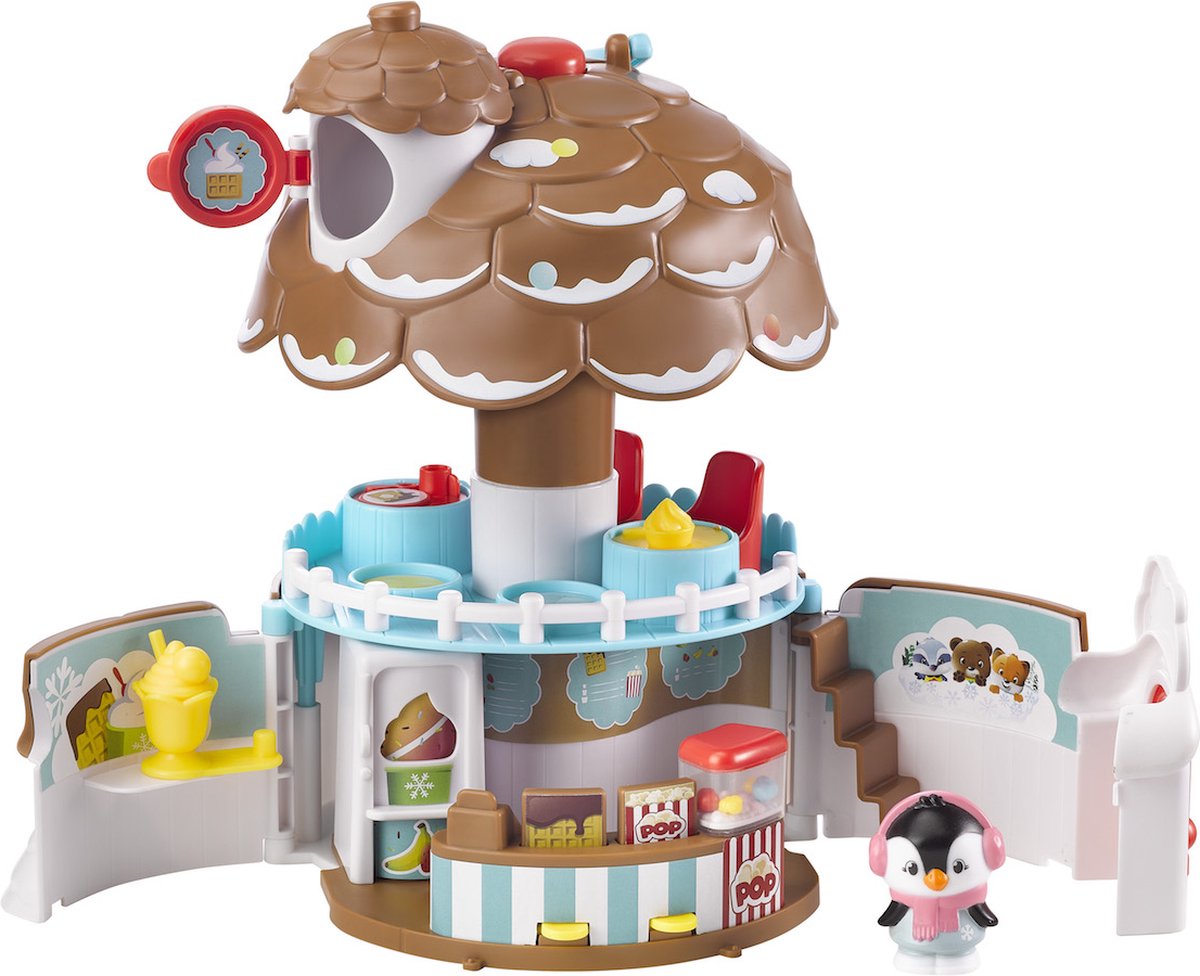 Klorofil de Dennenappel Speelset - Snoepwinkel - Poppenhuis - Interactief Kinderspeelgoed - Met figuur uit de familie van Pinguïns - Vanaf 18 maanden - 5-Delig — afbeelding 13