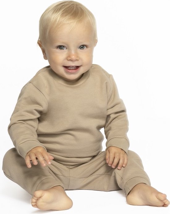 Baby Joggingpak - sweater & jogger - kleur sand - Maat 86