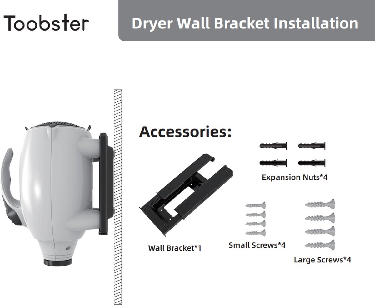 Toobster waterblazer Muurplaat