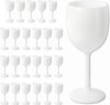 Herbruikbare wijnglazen in wit selecteerbaar 6, 12, 24 of 48 stuks champagneglas champagnefluiten champagneglas champagneglazen inhoud ca. 300 ml, grootte: 24 stuks