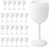 Herbruikbare wijnglazen in wit selecteerbaar 6, 12, 24 of 48 stuks champagneglas champagnefluiten champagneglas champagneglazen inhoud ca. 300 ml, grootte: 24 stuks