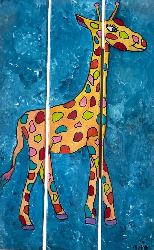 Houten paneel Giraf 8