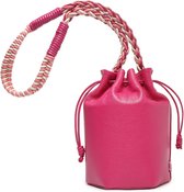 Arezzo - buideltas - hard roze - pink - Fuchsia - leer - type Pequena - Designer tas - schoudertas