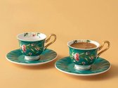 Nederlands Home tasses à expresso - Tasses à café turques - 2 personnes - 80 ml - Turquoise