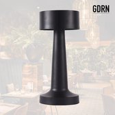 GDRN Lampe de table sans fil noir - Lampe de table Plein air - Rechargeable - en 3 positions - Éclairage de jardin Dimmable