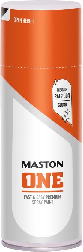Maston ONE - Spuitlak - Hoogglans - Oranje (RAL 2004) - 400 ml