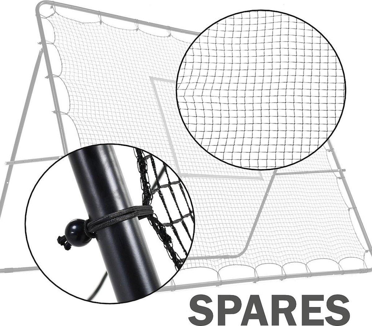 Precision rebounder net pro jumbo - reserveonderdeel zwart.