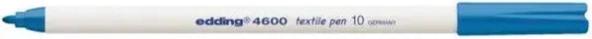 Viltstift edding 4600 textiel rond 1mm lichtblauw | Omdoos a 10 stuk | 10 stuks