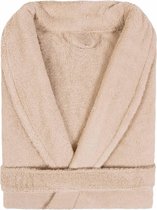 Badjas Badstof Uni Pure Royal met Shawlkraag Beige Zand col 2610 Maat XL