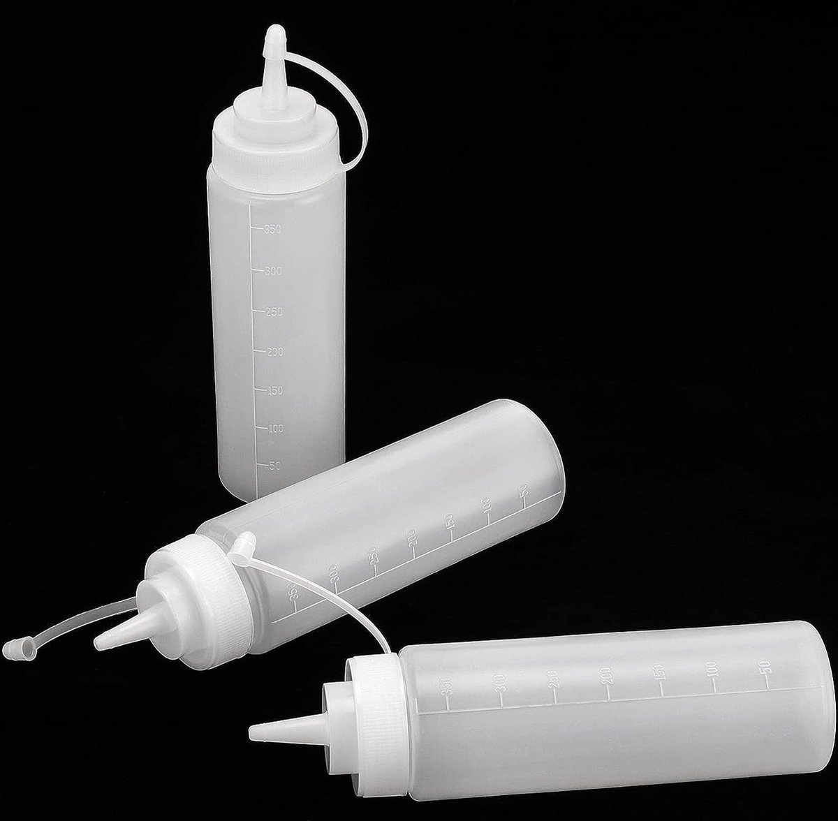 Lot De 6 Bouteilles à Sauce 500ml - Anti-fuites - Avec Pinceau Et Entonnoir - Pour Ketchup, Huile, Moutarde - Pratique Cuisine & Barbecue