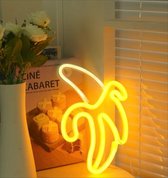 Neon verlichting banaan - Banaan - Neon wandlamp - Neon ligt - Led - Geel - Sfeerverlichting - Neonlicht - Neon lamp - Neonverlichting - Neon verlichting - Tafellampen - Verlichting - Kindertafellampen - Kinderlamp – Kinderkamer