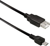 Powteq - Câble USB OTG - USB On The Go - Micro USB vers USB A femelle - USB 2.0 - 30 cm - Adaptateur USB 2.0