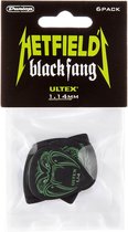 Jim Dunlop - James Hetfield - Plectrum - Black Fang - 1.14 mm - 6-pack