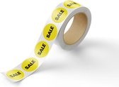SALE korting stickers - 40 mm rond - 500 stuks op rol - Kortingstickers - SALE% stickers - sale stickers
