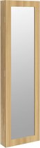 vidaXL - Sieradenkast - met - spiegel - wandgemonteerd - 30x8,5x106 - cm