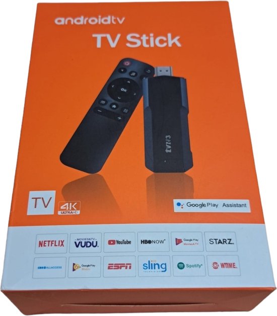 TVR3 Android TV Stick - 4K Ultra HD - 4GB RAM - 32GB opslag