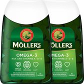 Möller's Omega-3 Capsules d'huile de poisson - 2 x 112 capsules - Pilules d'huile de poisson - Huile de poisson aromatisée à la vanille