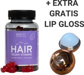 BEAUTY BEAR Hair Vitamines, 60 Gummies + 1 x Lip Gloss