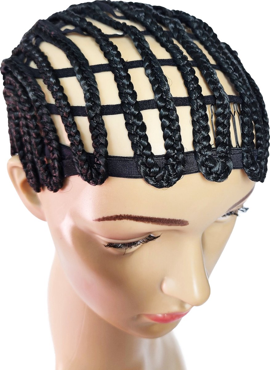 BamBella® Wig Cap Zwart - voor Crochet vlecht haar - Haar netje kapje vlechten