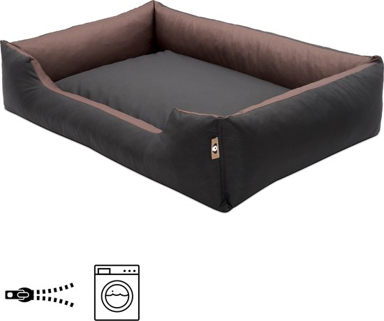 Hondenmand Cordura XXL – Zwart + Bruin - 100 x 75 x 23 cm