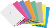 Aurora - MAXI PACK - 10 x Schrift met transparant PP omslag (gekleurd): Formaat A4 - Gelijnd (8mm) - 72 Bladzijden - 80gr PEFC schrijfpapier - Geassorteerd (8 verschillende kleuren).