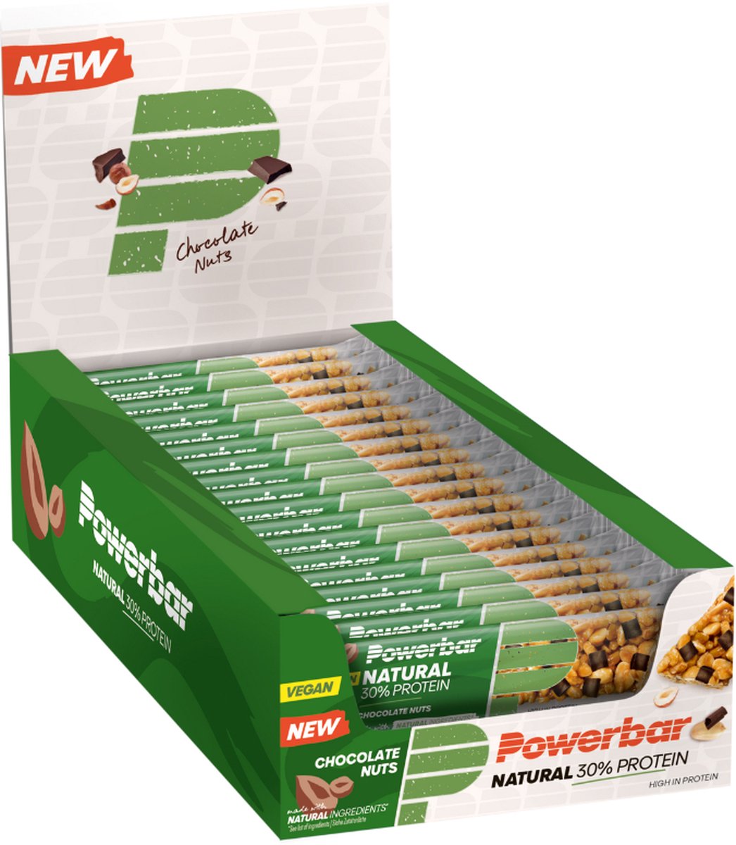 Goedkoopste Powerbar Vegan eiwitreep | Natural Protein Bar | Chocolate Nuts 18x40g