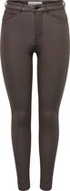 Jacqueline de Yong Broek Jdynewthunder Coated High Skn Pnt N 15211786 Chocolate Brown Dames Maat - W26 X L30