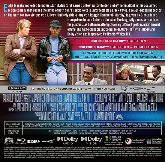 48 Hrs. [4K UHD Blu-ray] – Eddie Murphy, Nick Nolte – Paramount (1982, R-Rated, Action Comedy)