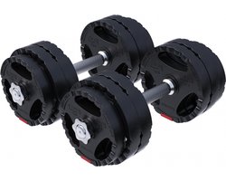 Omslag van Gorilla Sports Dumbellset - Halterset - Gripper Kunststof - 30 kg - Halterstang met gewichten