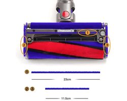 Viltstrips geschikt voor Dyson - 3 strips geschikt voor borstel van Dyson V7, V8,V10, en V11