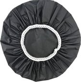 Douchemuts zwart 2 stuks - shower cap black - nylon/kunststof - unisex - one size