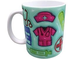 Koffie beker - thee mok - verpleegster - nurse - verpleging