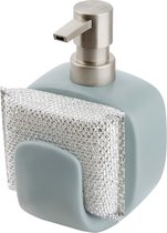 blauwe dispenser voor vloeibare zeep